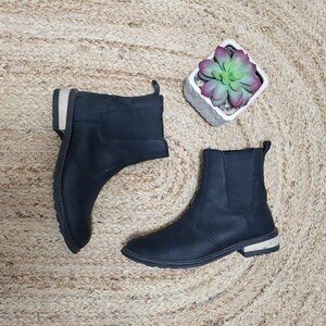 Kodiak Genuine Nubuk Suede Leather Pull On Alma Chelsea Boots - Black - Sz 7